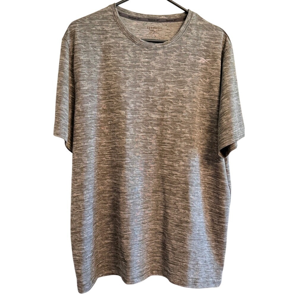 Reebok Mens Gray Crew T Shirt Large Short‎ Sleeve